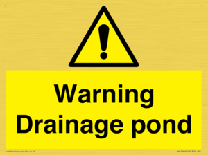 Warning Drainage pond